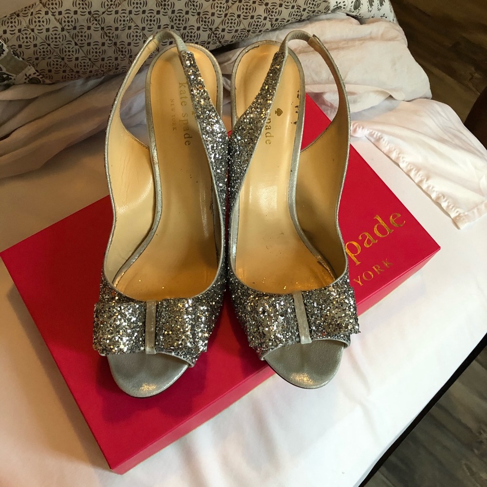 Kate Spade glitter heels